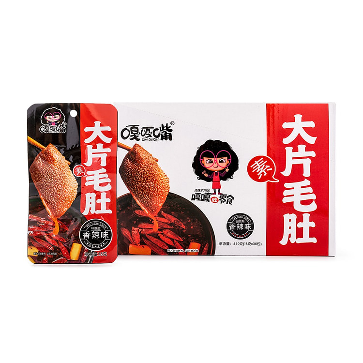 嘎嘎嘴 大片素毛肚 香辣味 540 克