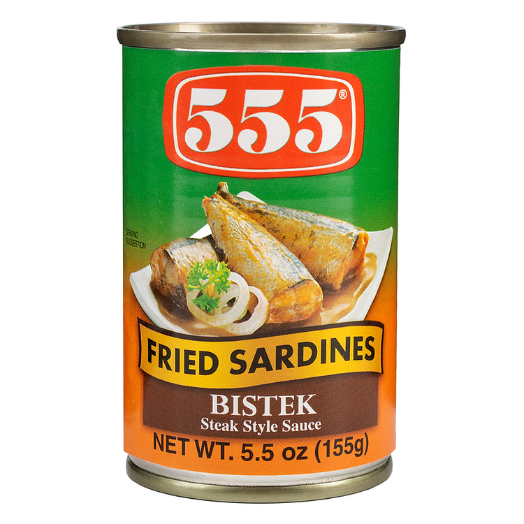 555 Fried Sardines Bistek 5.5 盎司 (min 3)