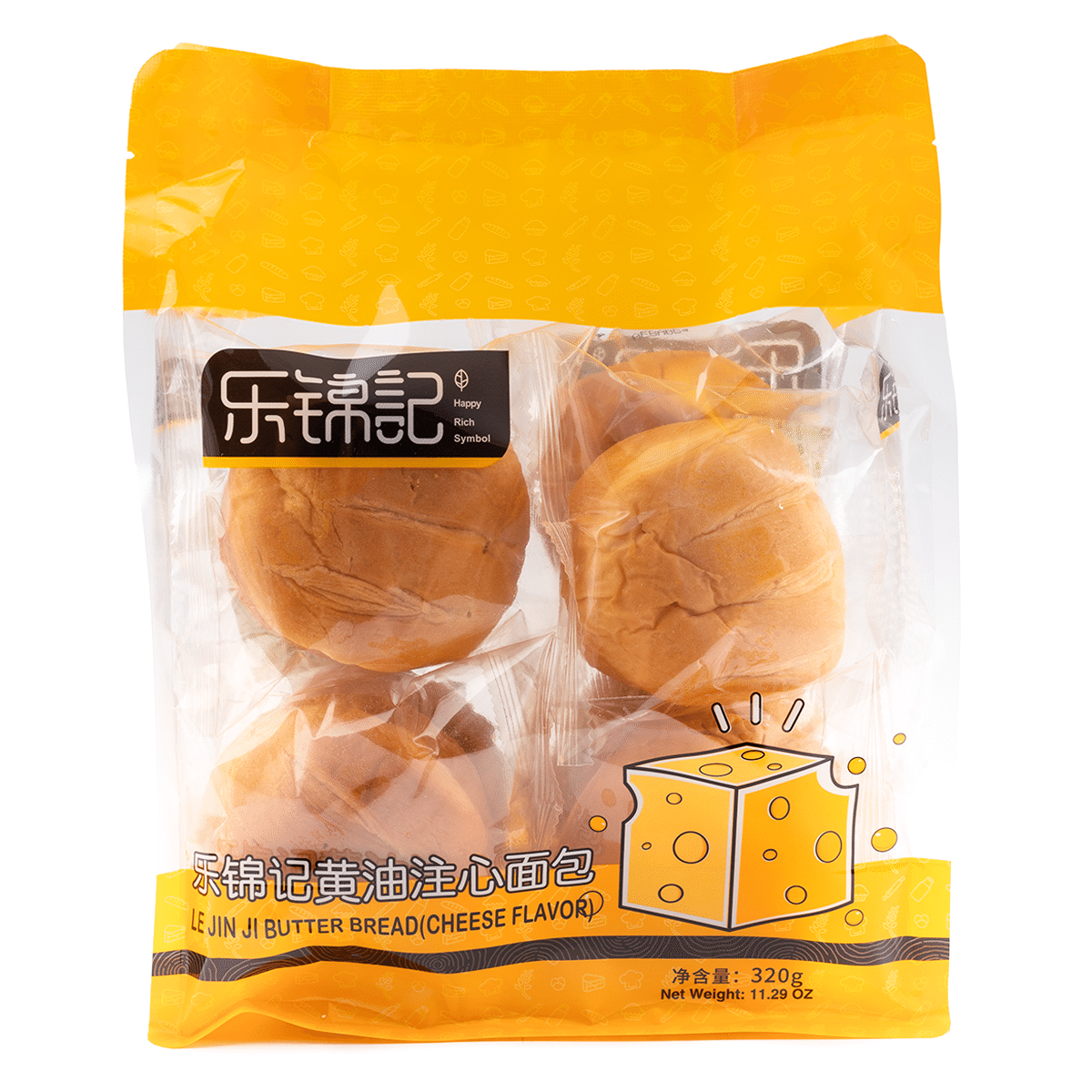 Lejinji Cheese Flavored Butter Bread, 8pcs 320 g