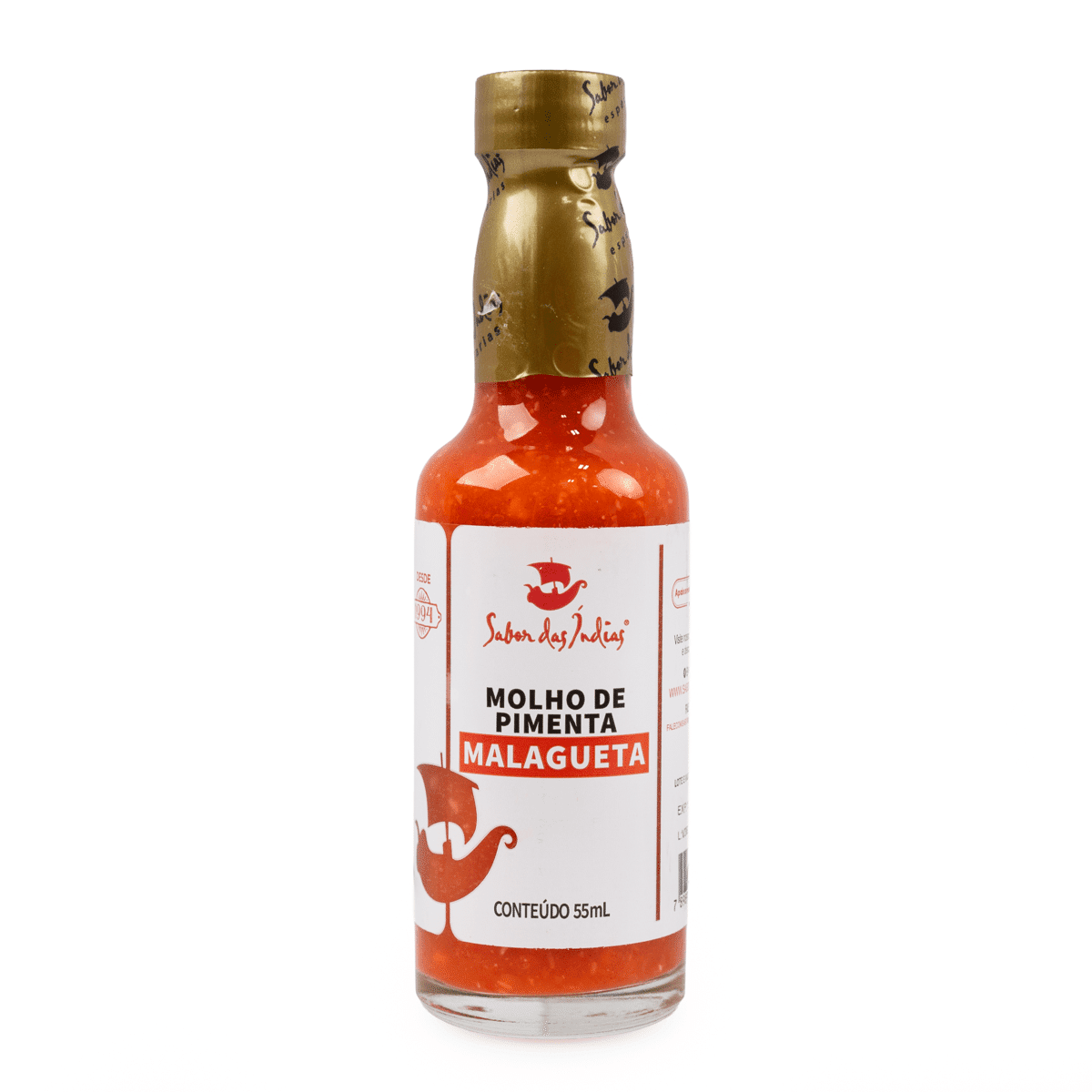 Sabor das Índias Malagueta Pepper Sauce 55 ml
