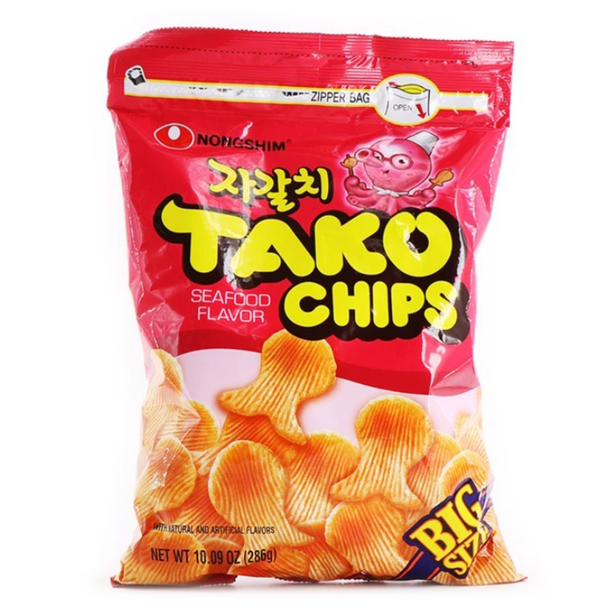 Get Nongshim Tako Chips, Seafood Flavor Jumbo Size Delivered
