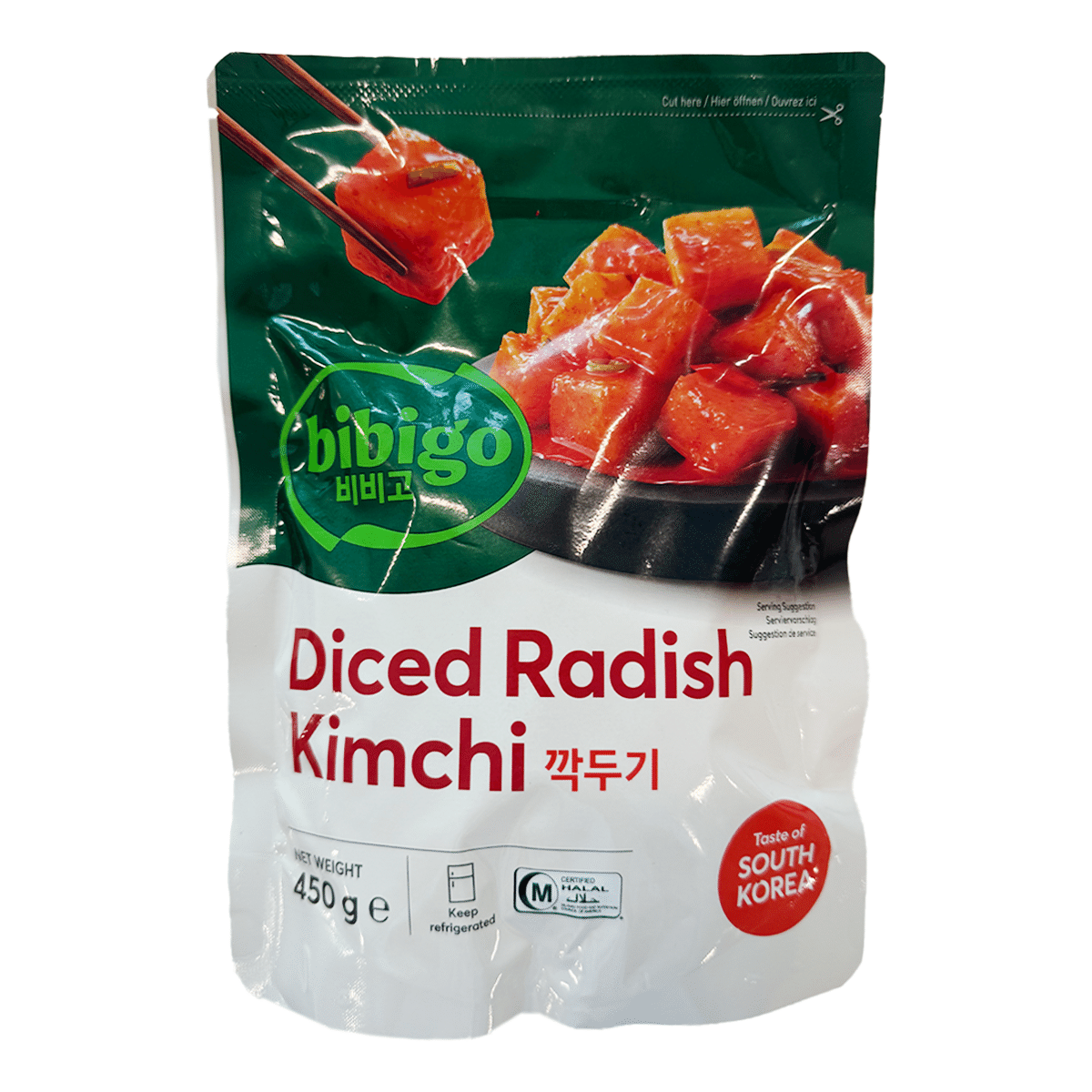 CJ Bibigo Sliced Radish Kimchi 450 g