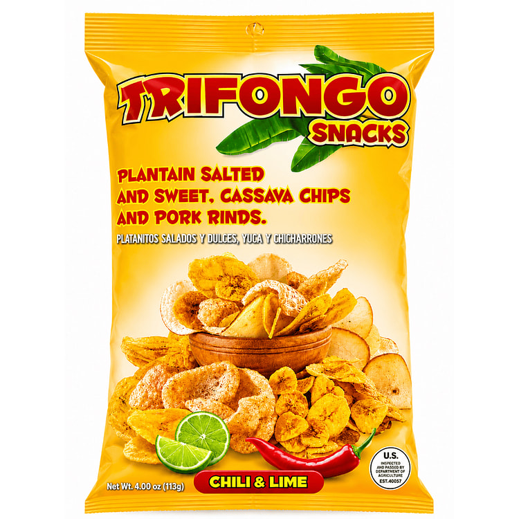 Bemar Snacks Trifongo Chili & Lime 4 oz (min 2)
