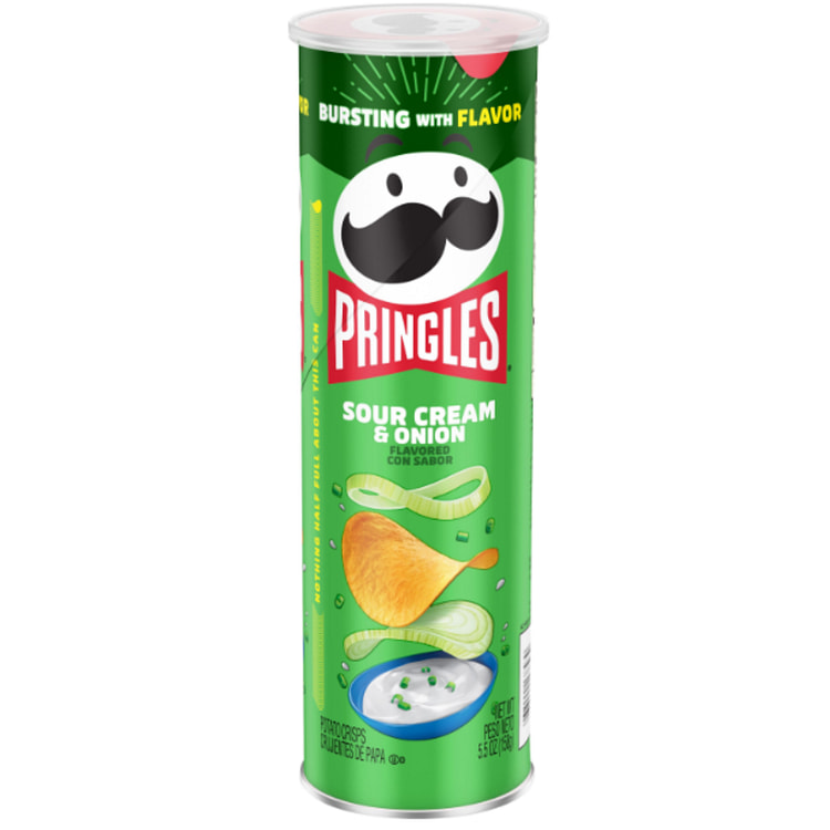 Pringles Potato Crisp Chips, Sour Cream and Onion 160 g