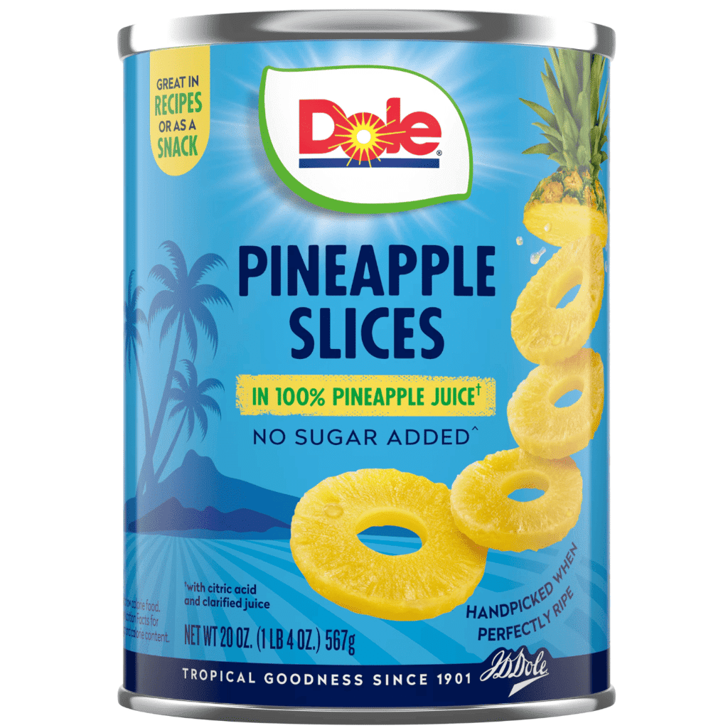 Dole Canned Fruit, Pineapple in 100% Pineapple Juice 20 oz