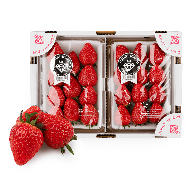 Japanese Migaki Strawberries, 2 Boxes 1 unidad