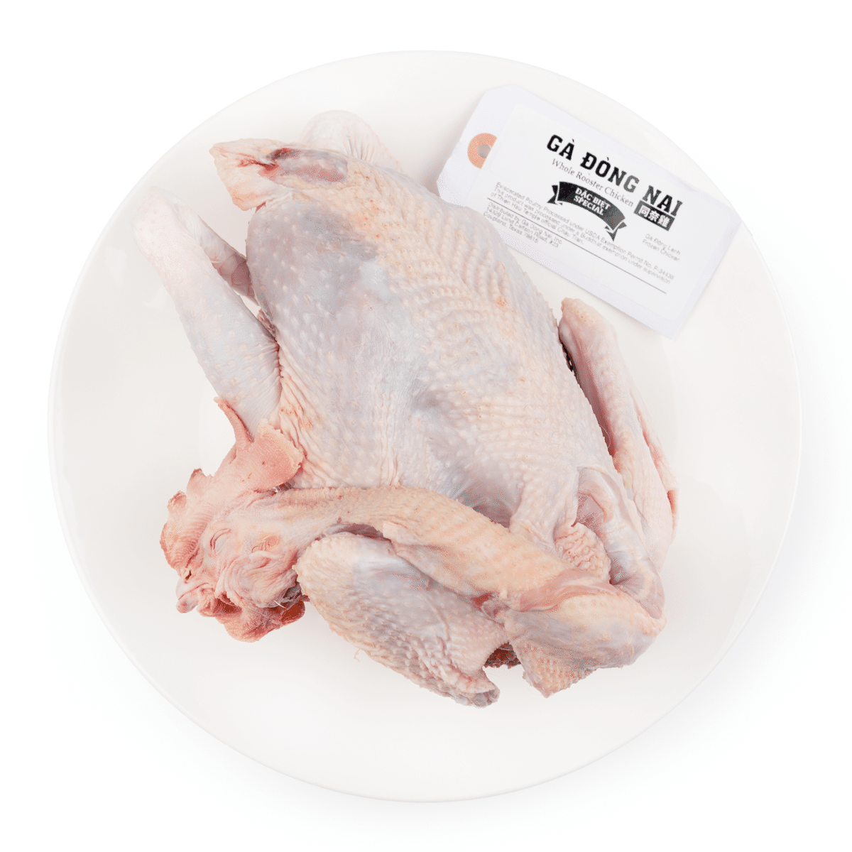 Ga Dong Nai Whole Rooster Chicken, Frozen 3.2-4.5 lb