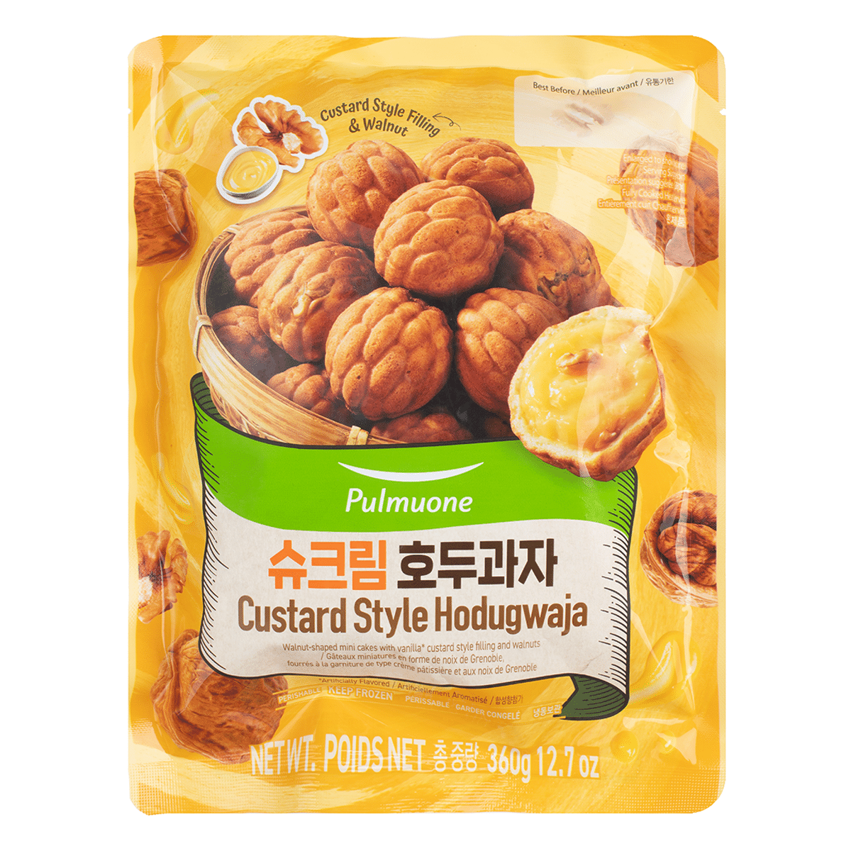 PULMUONE Custard Style Hodugwaja, Frozen 12.7 oz