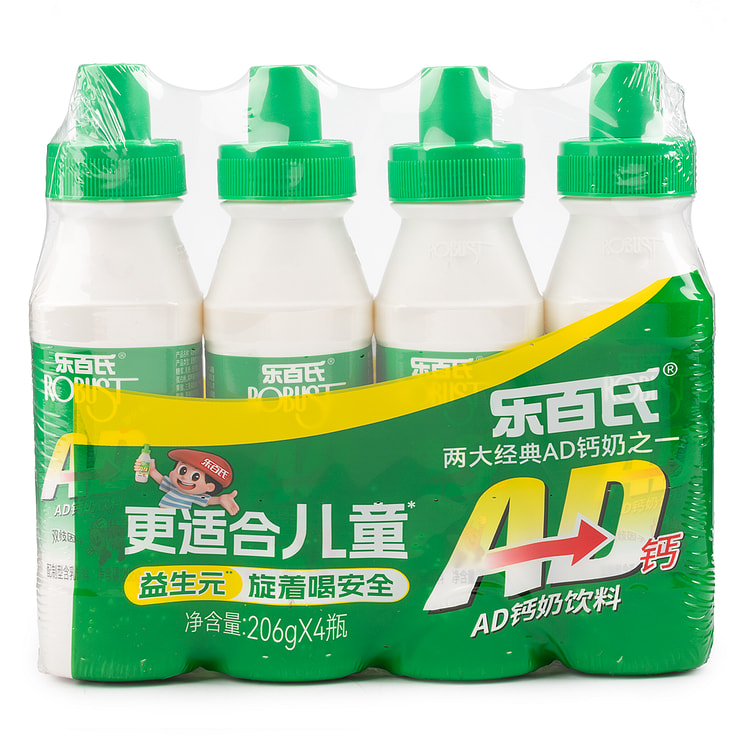 乐百氏 AD钙奶饮料（旋风盖4连装） 206 毫升*4 瓶