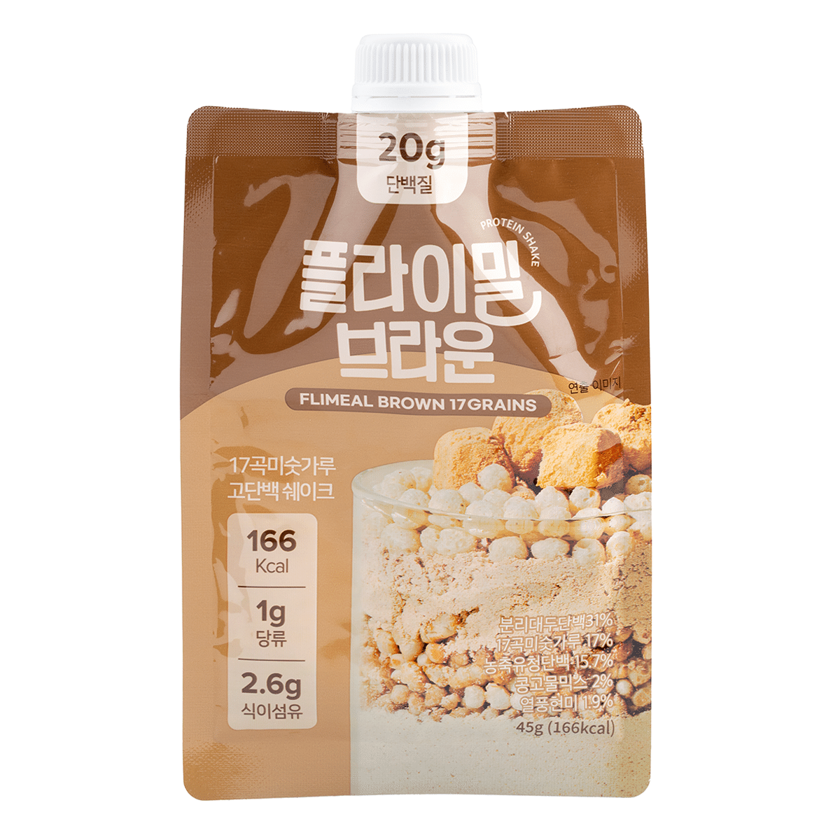Flimeal 蛋白奶昔 棕色杂粮 45 克