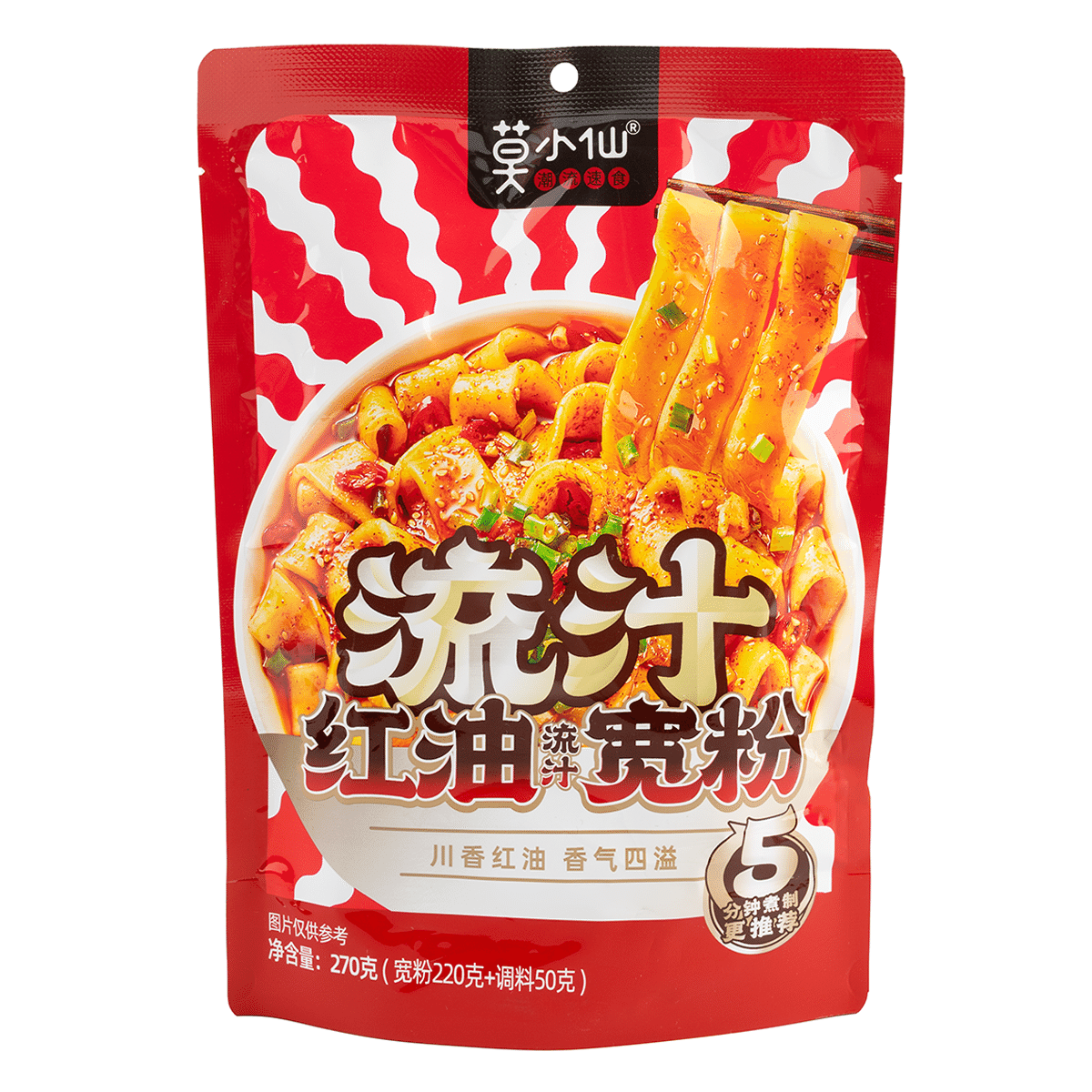 Moxiaoxian Wide Noodles with Red Chili Oil 270 g