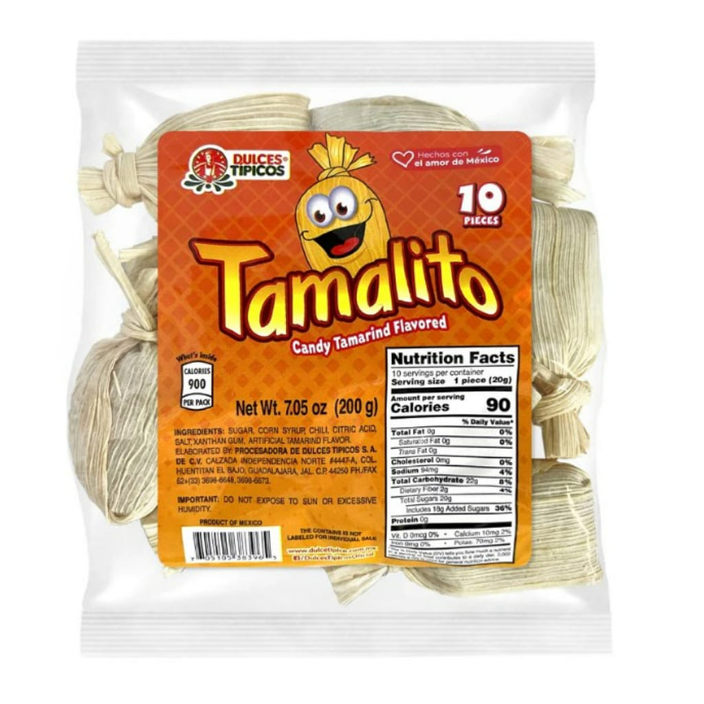 Dulces Tipicos Tamalitos Candy tamarind Flavored 0.7 oz*10 counts