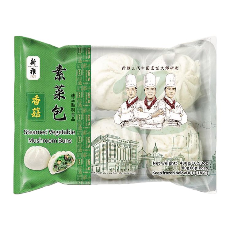 新雅 香菇素菜包 6只入 480 克