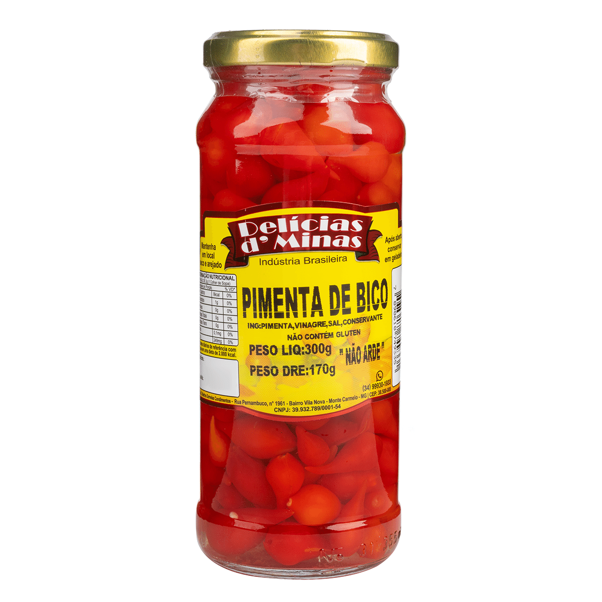 Pimenta Biquinho Delicias D' Mina 170 g