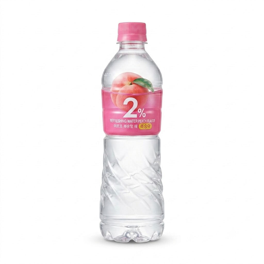 Lotte 2% Low Calorie Peach Flavored Drink 500 ml(ミリリットル)