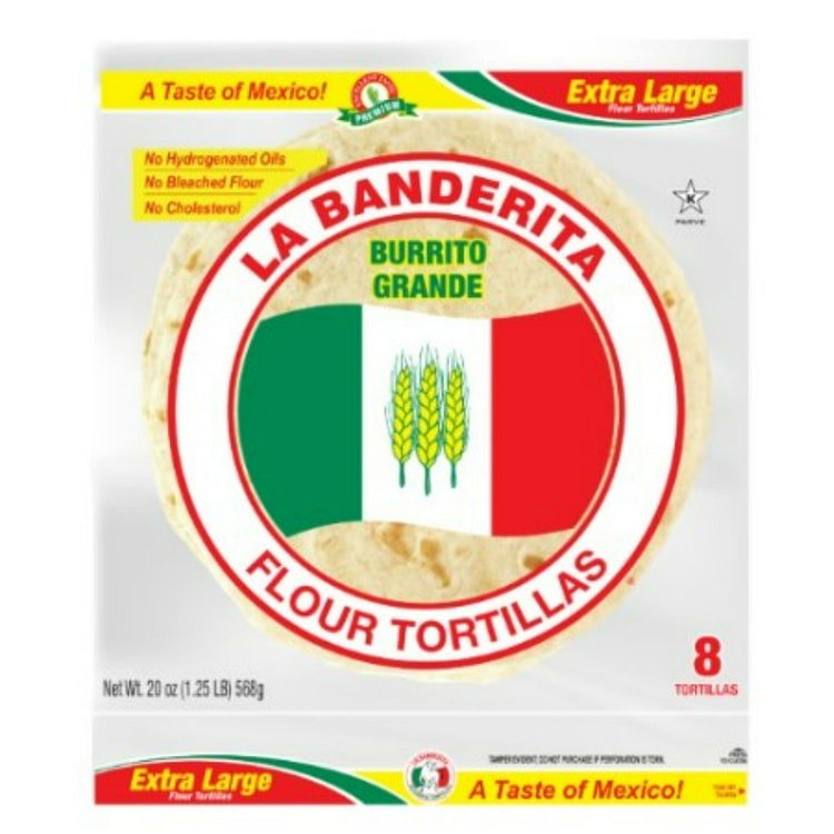 La Banderita Burrito Grande XL Flour Tortilla 8 unidad(es)