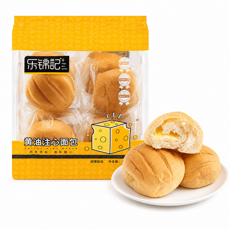 Lejinji Cheese Flavored Butter Bread, 8pcs