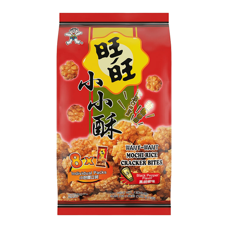 旺旺小小酥 黑胡椒味 八小包独立包装 160 克