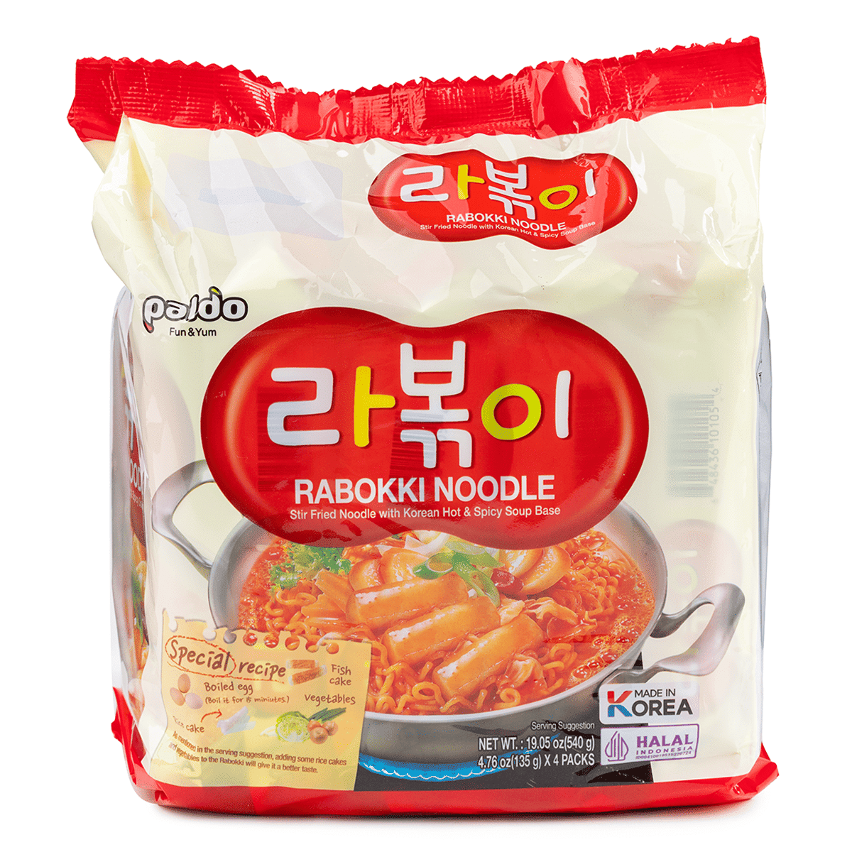 Paldo Rabokki Noodle Family Pack 145 g*4 pack