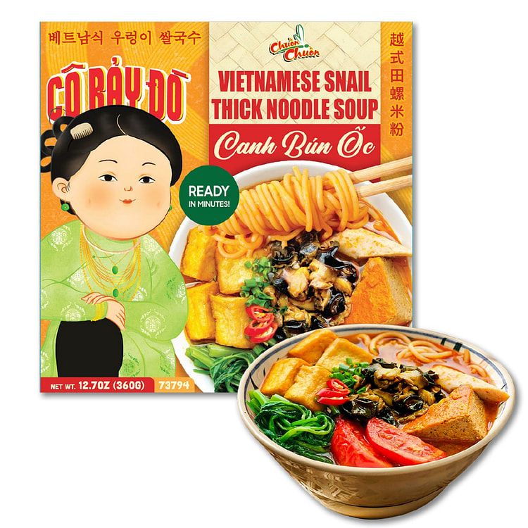Dragonfly Vietnamese Snail Thick Noodle Soup, Frozen 12.7 oz