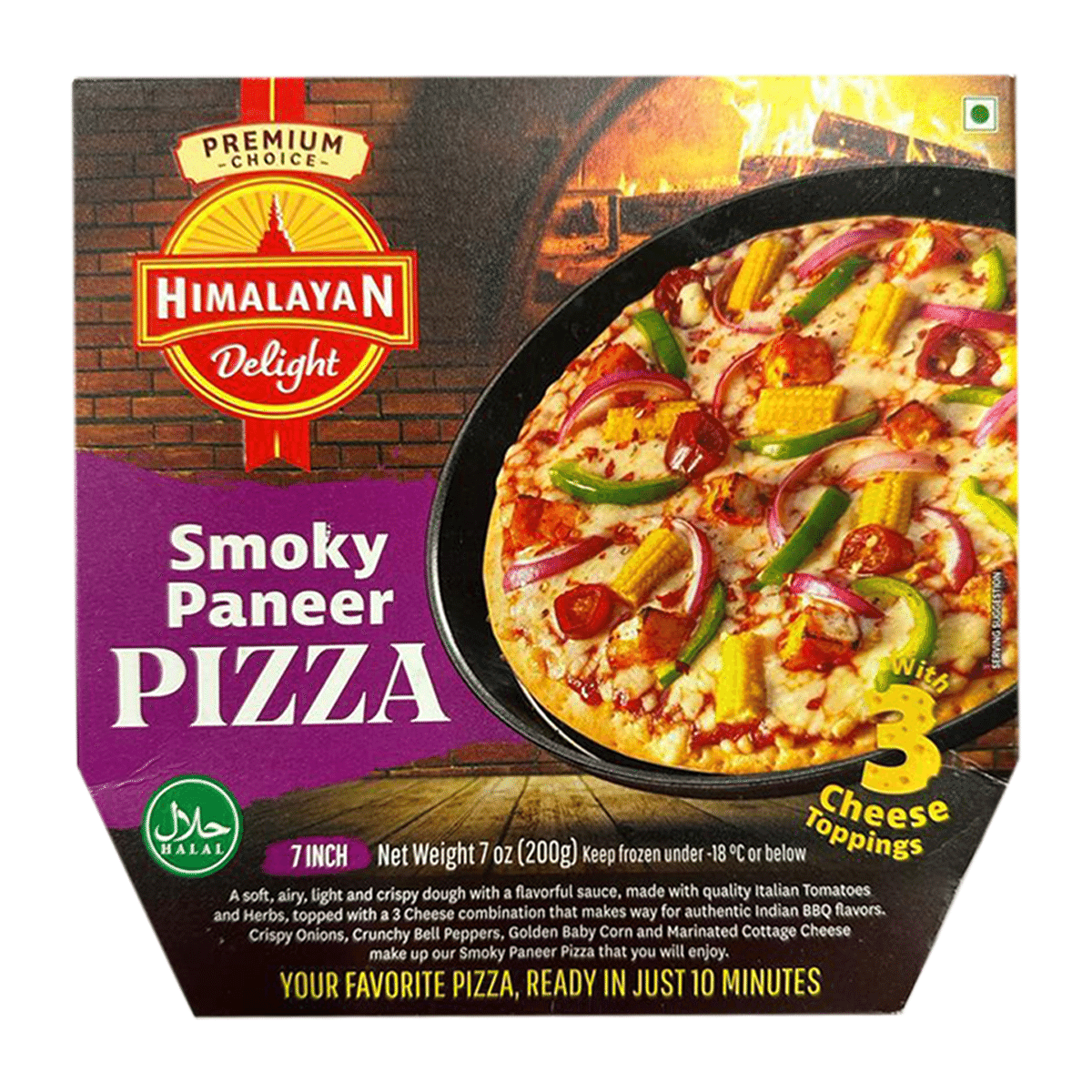 Pizza de Paneer Defumado Himalyan Delight 200 g