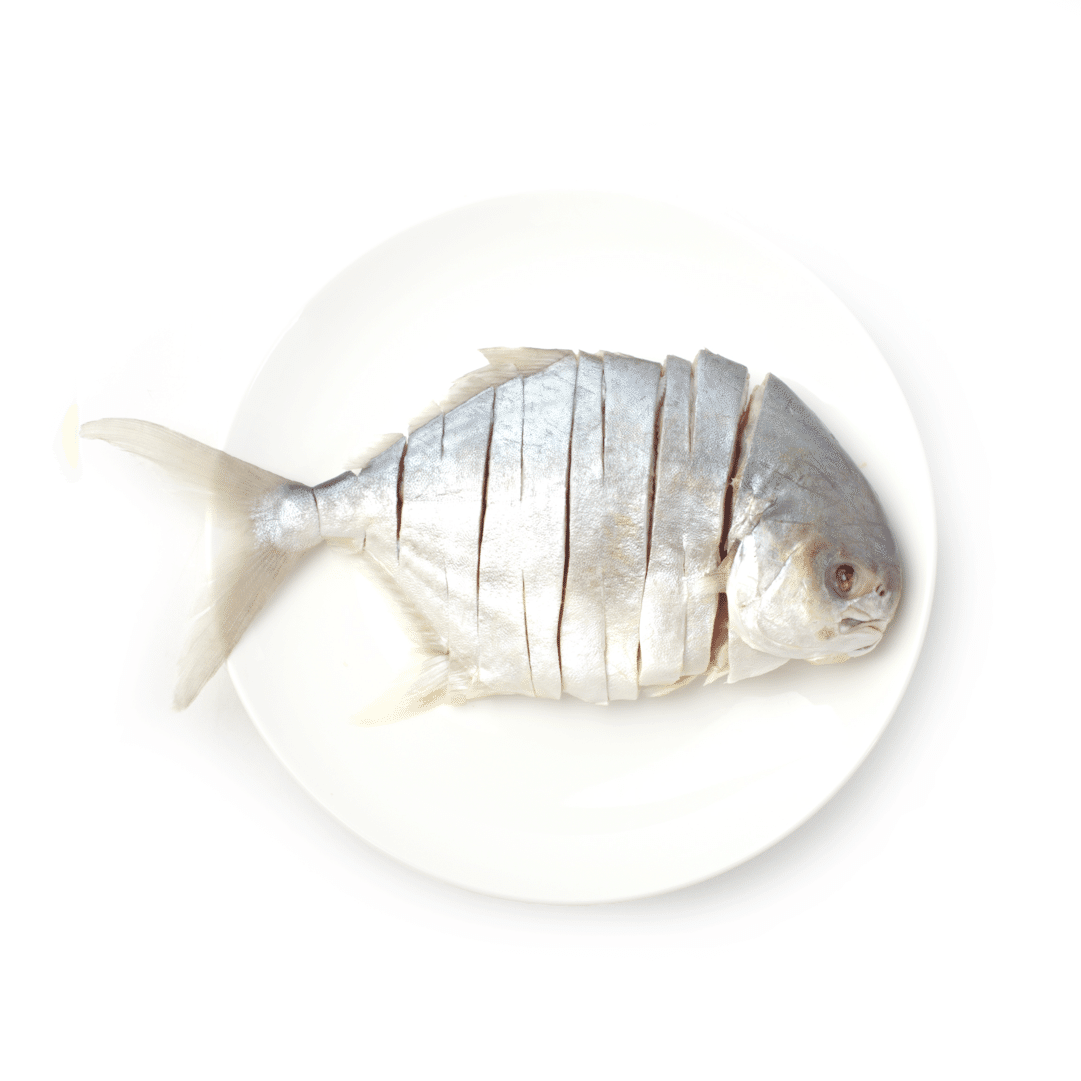 UA Salted Golden Pompano Steak Pre-Cut, Frozen 350-400 g