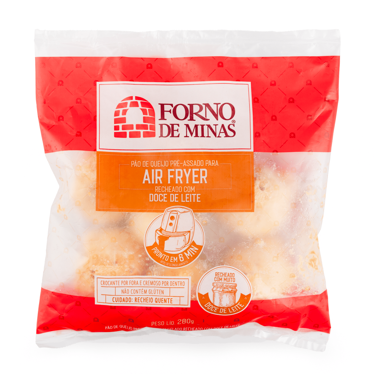 Pão de Queijo Recheado com Doce de Leite Forno de Minas 280 g