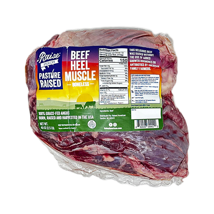 100% Grass Fed Angus Beef Heel Muscle 2.5 lb