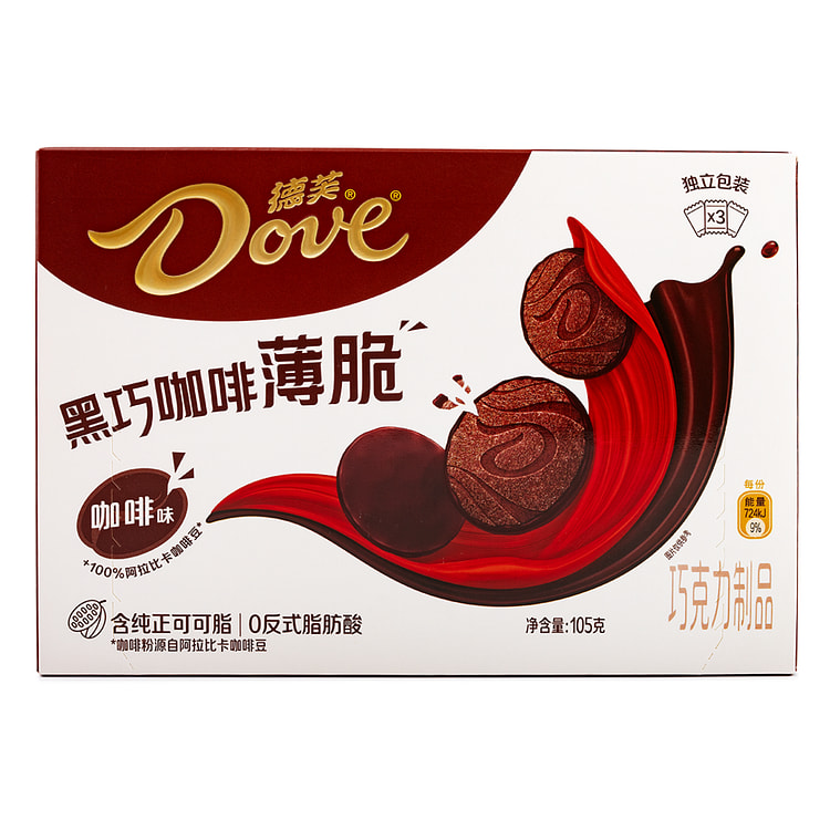 德芙黑巧咖啡薄脆 105 克