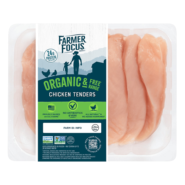 Organic & Free Range Chicken Tenders Frozen 1.2-1.3 lb