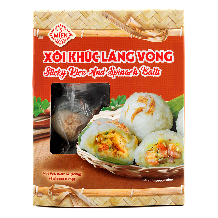 3 Mien Sticky Rice and Spinach Balls, Frozen 450 克