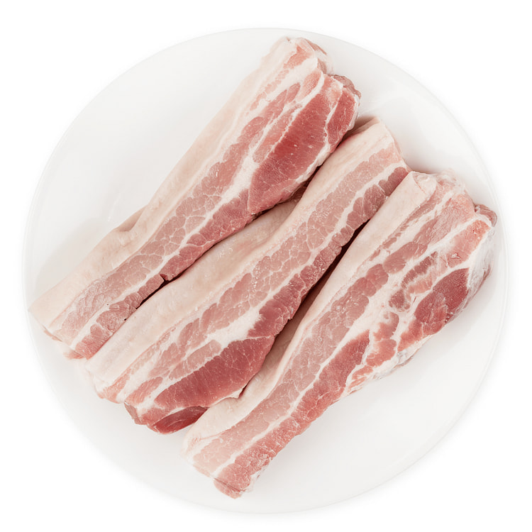 Pork Belly Skin on Boneless (Lean Belly)  Frozen 2 lb