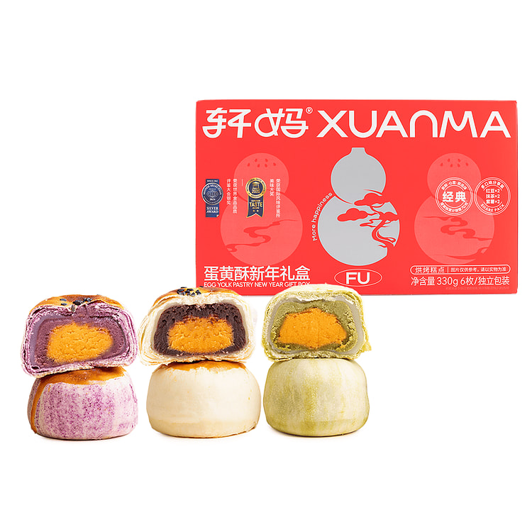 轩妈蛋黄酥 2026 新年礼盒 6枚 330 克