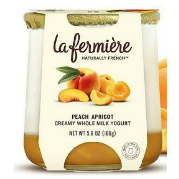 Yogur de Leche Entera Cremoso de Durazno y Albaricoque La Fermiere 4.9 oz