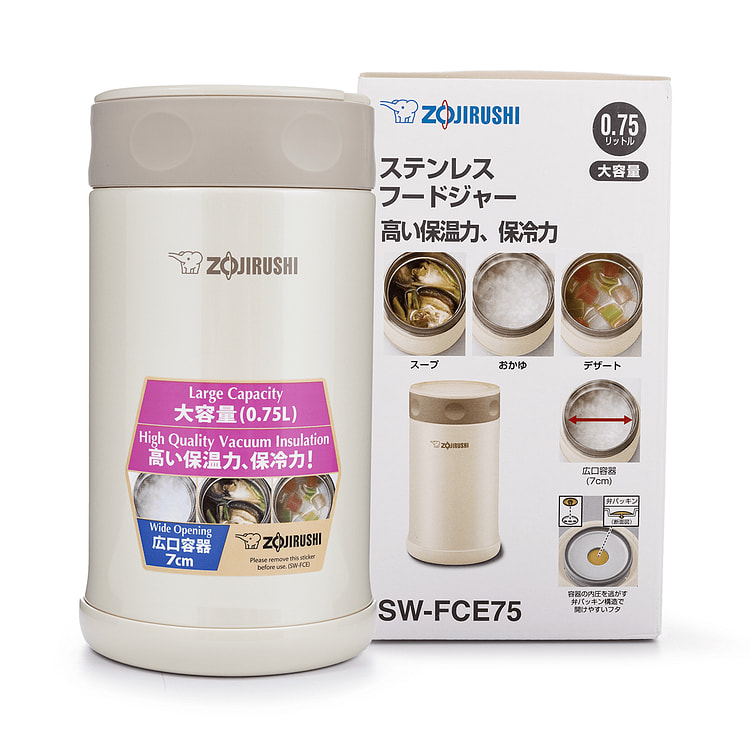 象印 不锈钢保温罐(25oz 奶油色) 1 个