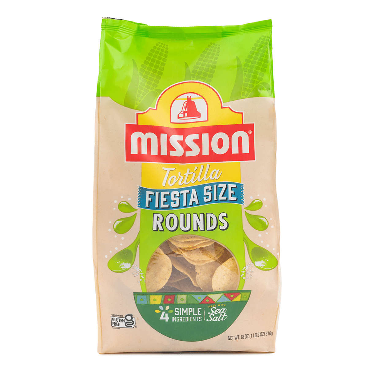 Mission Tortilla Rounds Fiesta Size Corn Chips 18 oz