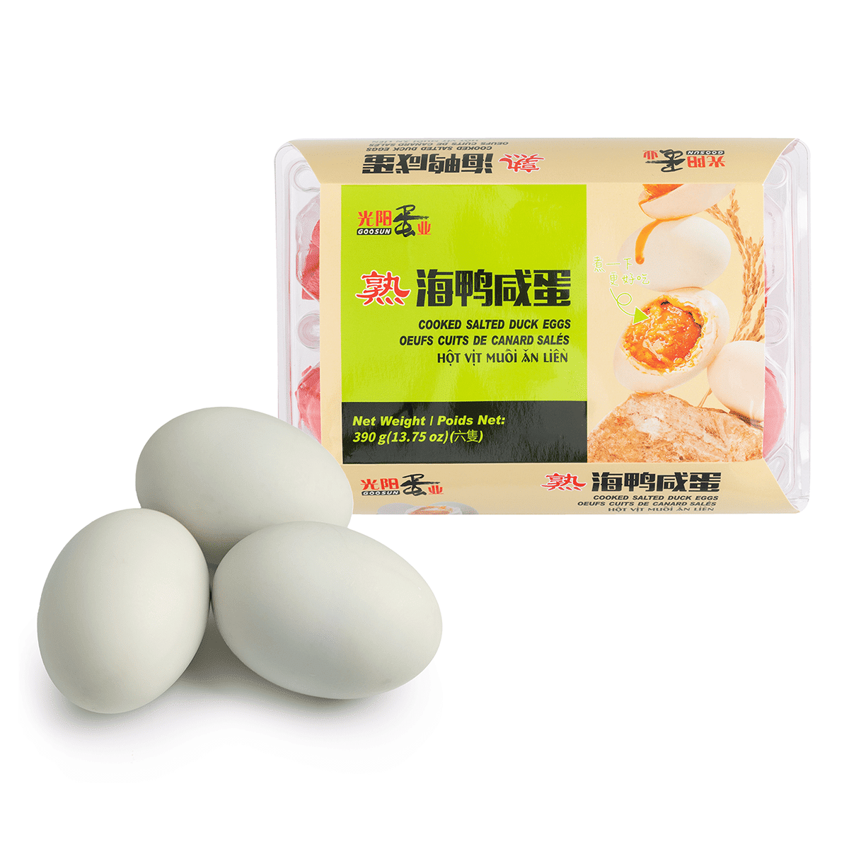 Goosun Cooked Salted Duck Eggs 6pcs 390 g