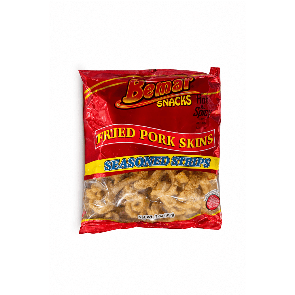 Bemar Snacks Peles de Porco Fritas Temperadas Apimentada 4 oz