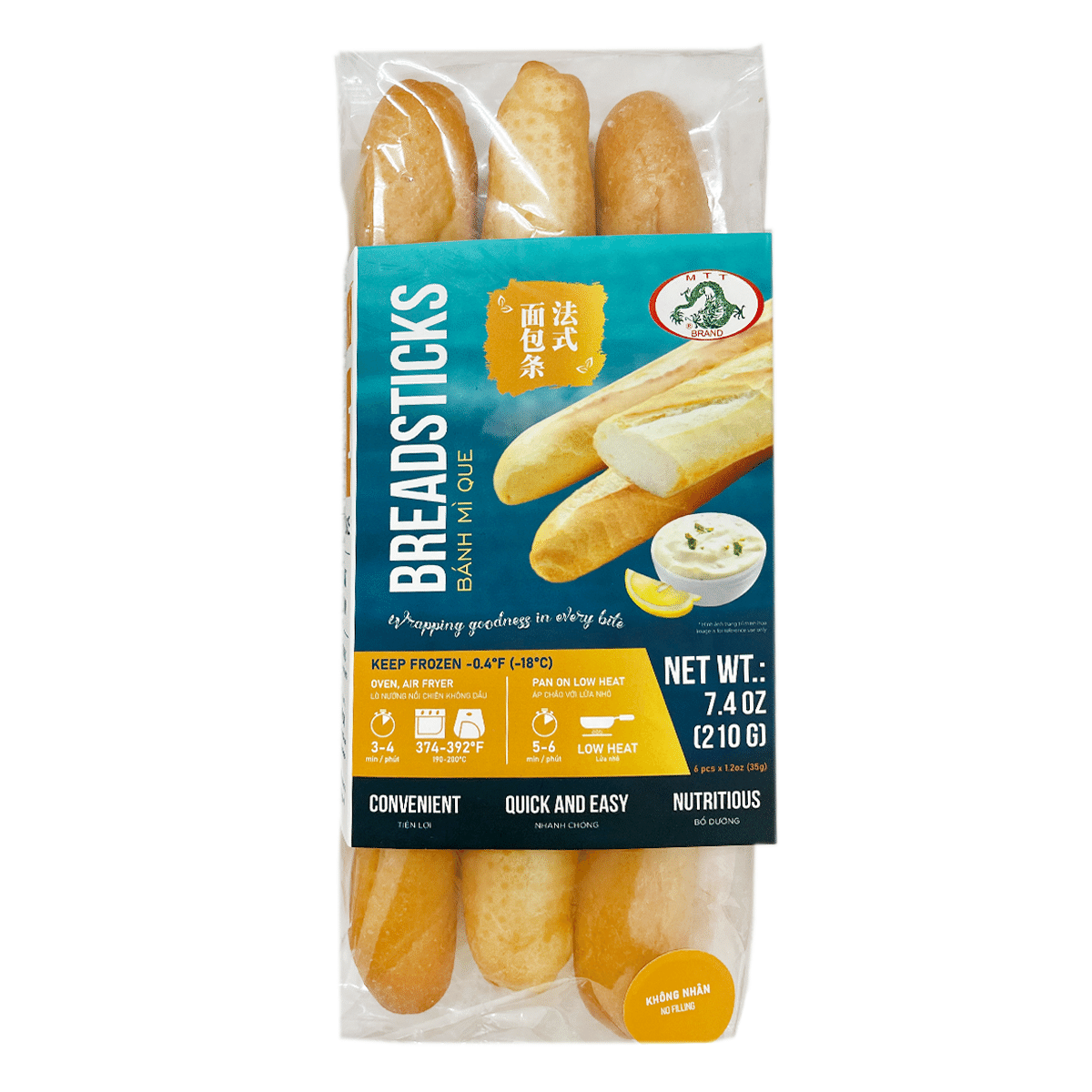 MTT Palitos de Pão Sem Recheio, Congelado 7.4 onça(s)