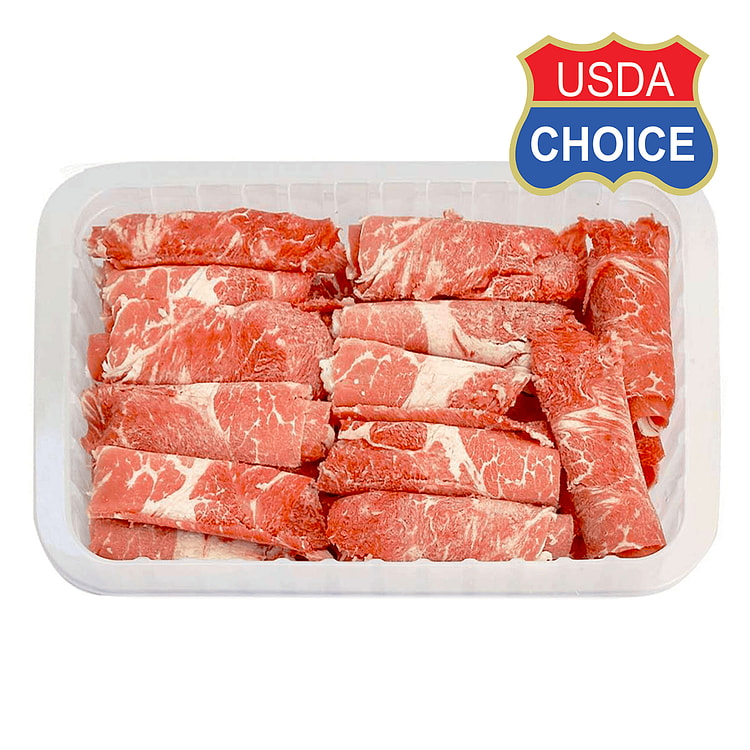 USDA Choice Beef Chuck Roll Slice for Shabu Shabu 12 oz
