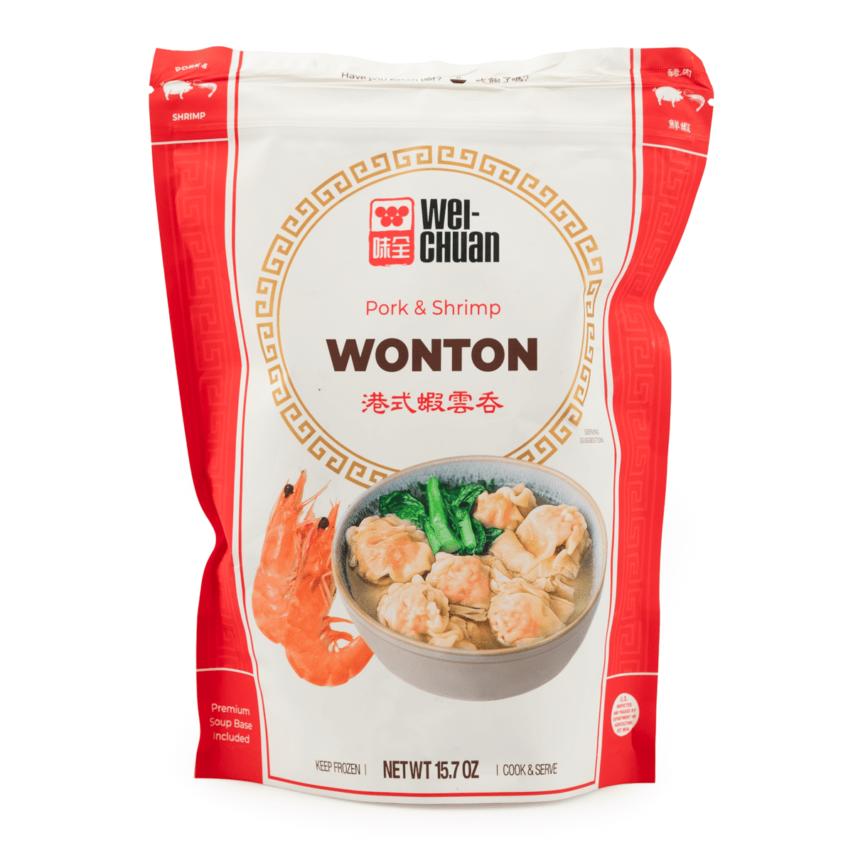 Wei-Chuan Pork and Shrimp Wontons, Frozen 397 g