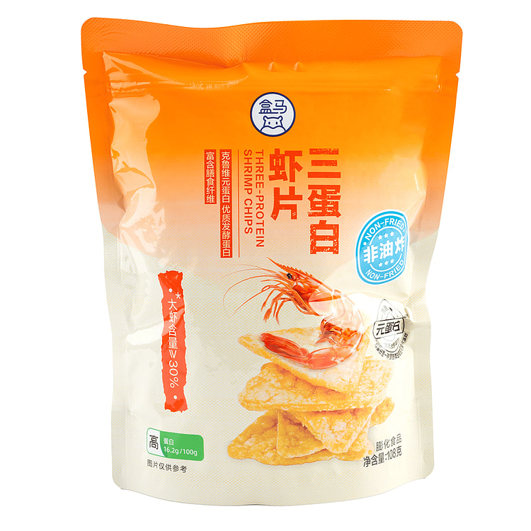 盒马 三蛋白虾片 虾肉含量大于30% 108 克