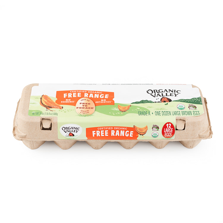 Organic Valley Free Range Large Brown Eggs 12 count