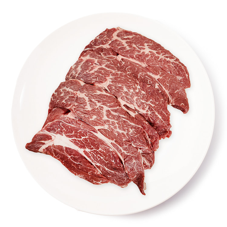 USDA Prime 雪花牛肩肉 4mm薄切牛排  (煎烤) 1 磅