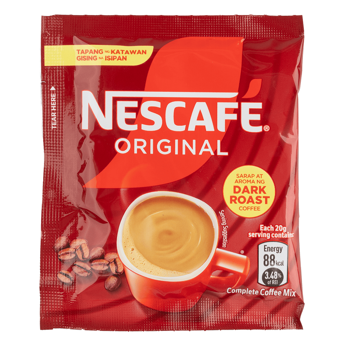 Get Nescafe Original 3-in-1 Coffee Dark Roast Mix 0.7 oz*20 pack