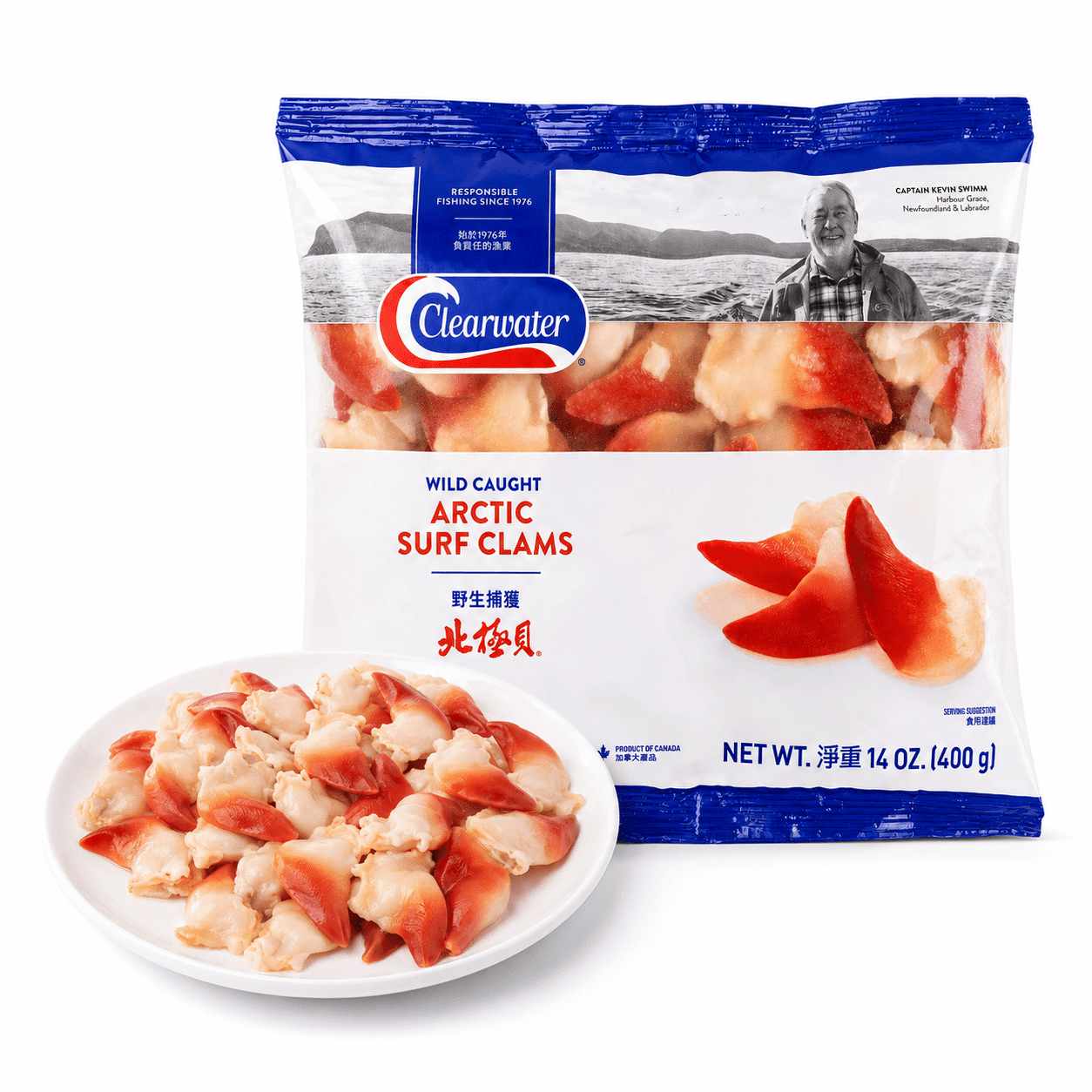 หอยลายอาร์กติก Clearwater แช่แข็ง 400 กรัม