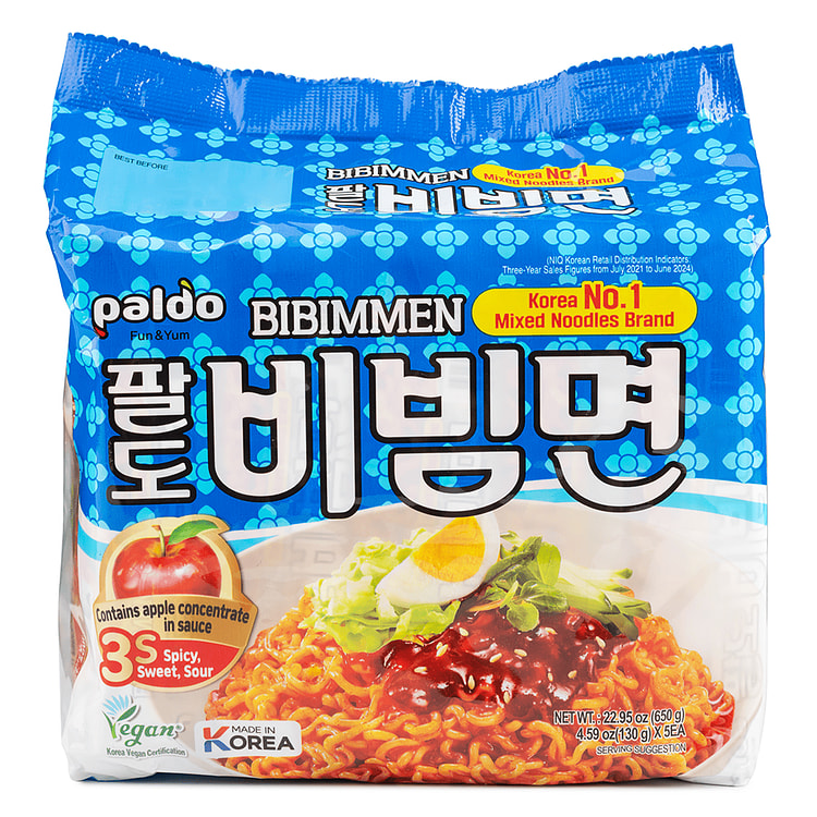 八道 韩式干拌面 130g*5