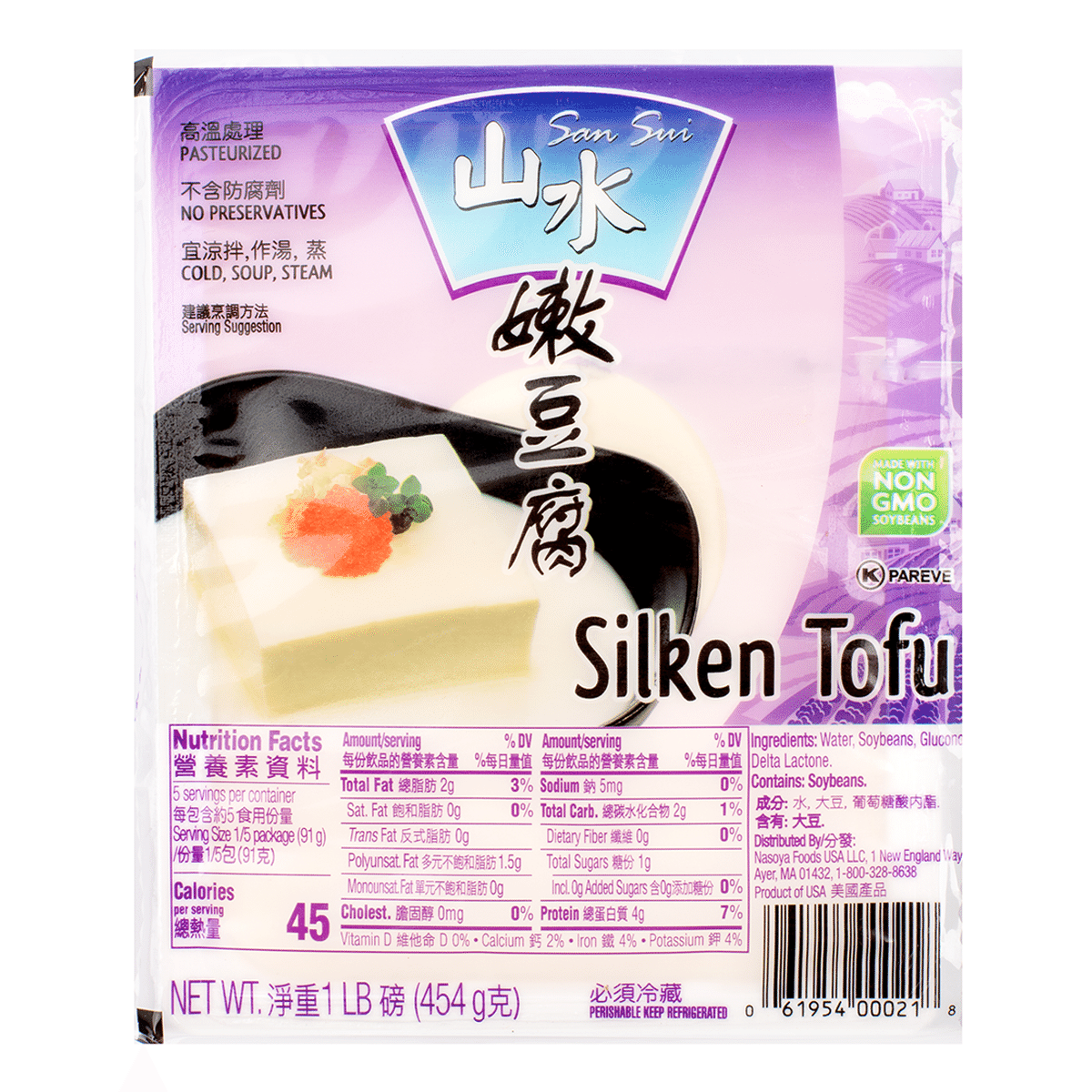 山水 嫩豆腐 454 克
