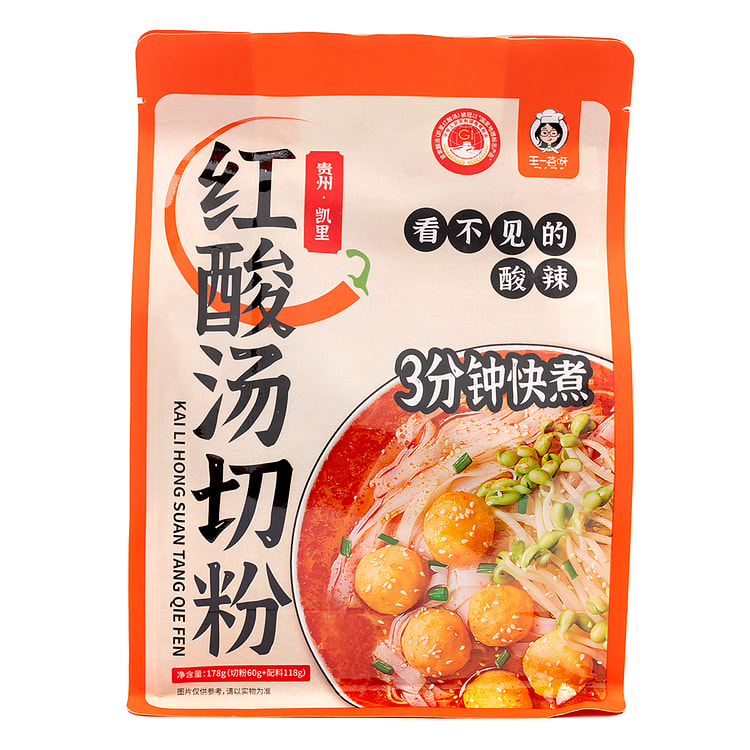 王一茗 贵州红酸辣汤切粉 178 克