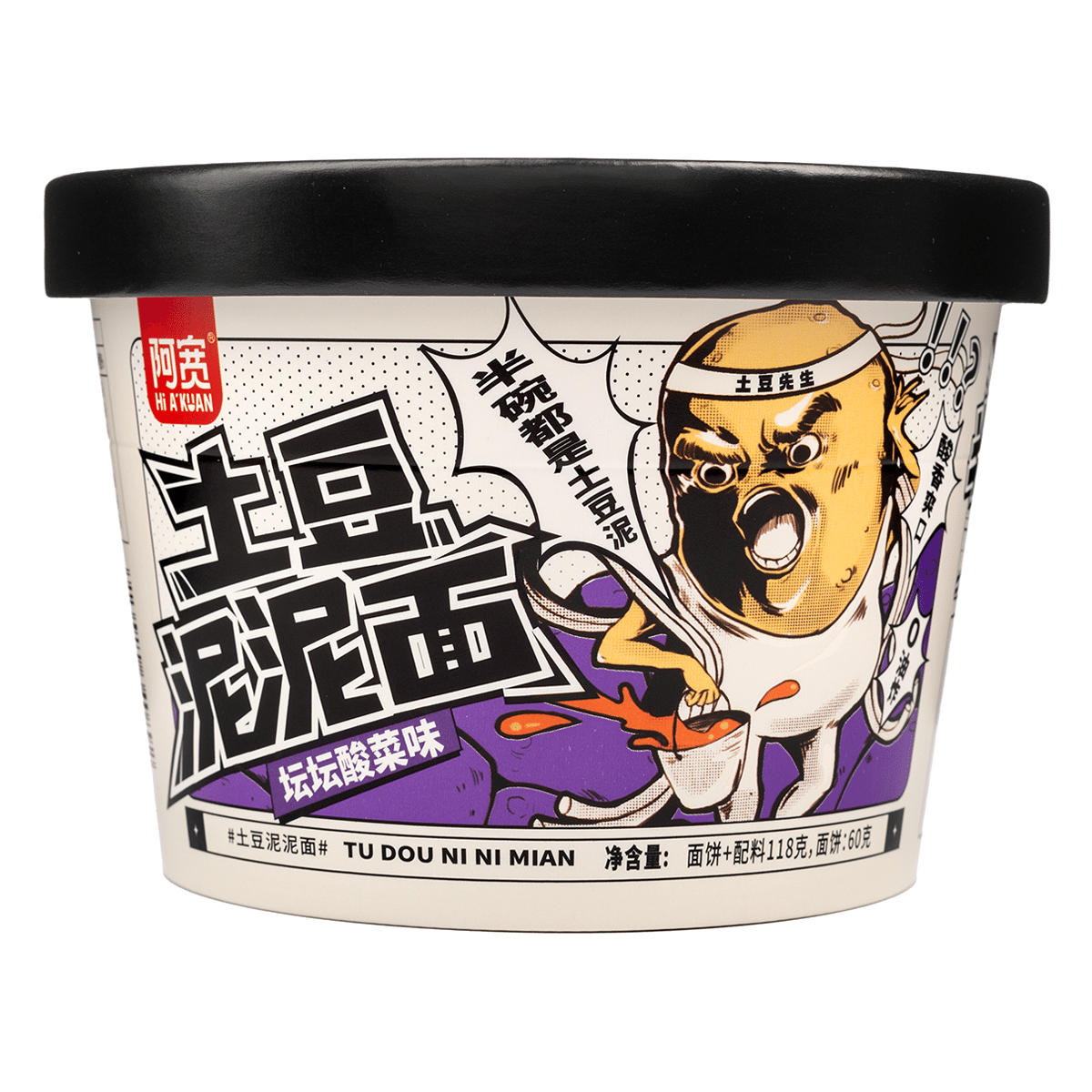 BJ A-Kuan Mashed Potato with noodles Pickled Vegetable Flavor 118 g